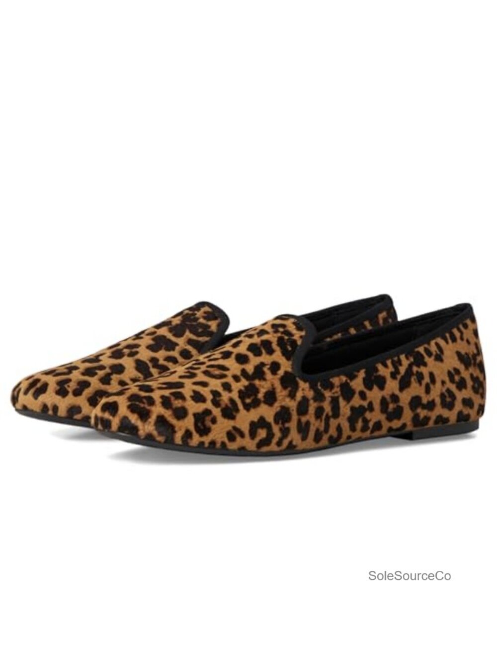 Calf Hair Slip-On Flats Cushioned Insole Slip Resistant